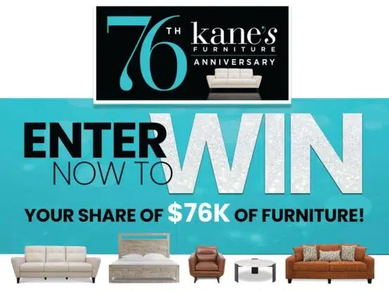Kane’s Furniture 78th Anniversary $78,000 Giveaway – FL only